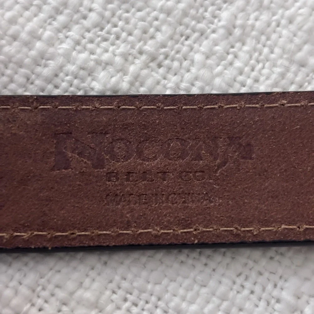 Nocona Children Kids Size 20 Belt‎ Brown Leather Blue Red Yellow Aztec Rodeo EUC